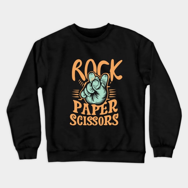 Rock Paper Scissors Art Design with Hand Crewneck Sweatshirt by A Floral Letter Capital letter A | Monogram, Sticker